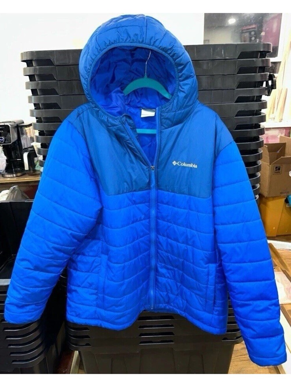 Columbia Insulated Puffer Jacket Full-zip Blue Men’s sz XL